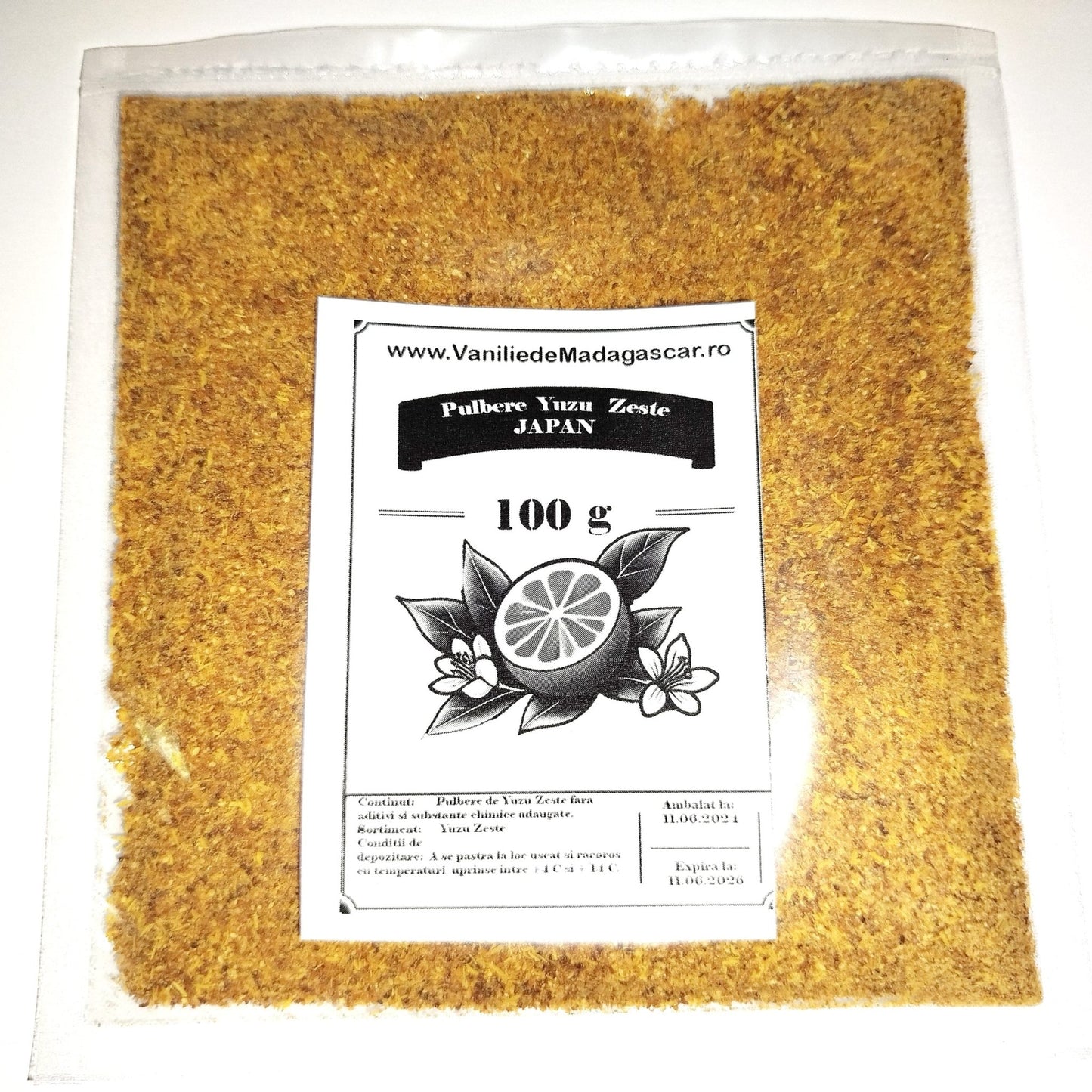 100g Yuzu Zest - Condiment Exotic din Japonia - Vanilla Europe s.r.l