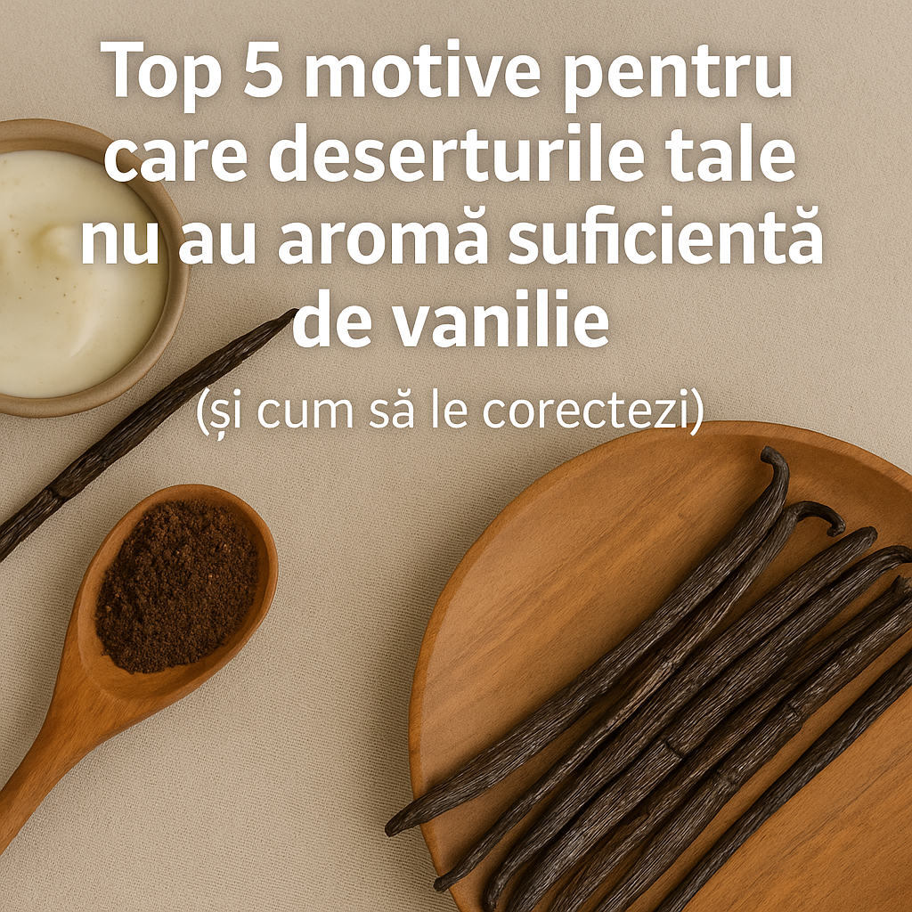 Top 5 motive pentru care deserturile tale nu au aromă suficientă de vanilie (și cum să le corectezi)