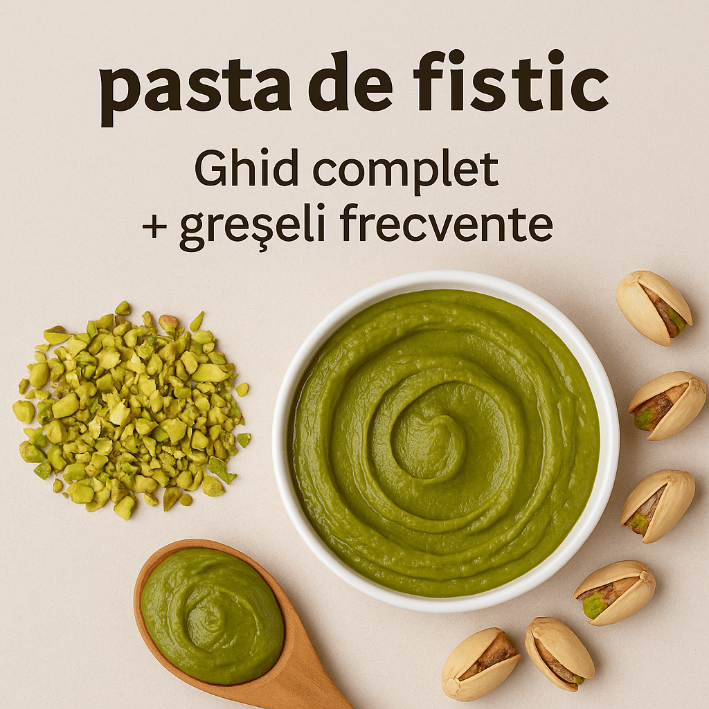 Cum folosești corect pasta de fistic în cofetărie – Ghid complet + greșeli frecvente - Vanilla Europe s.r.l