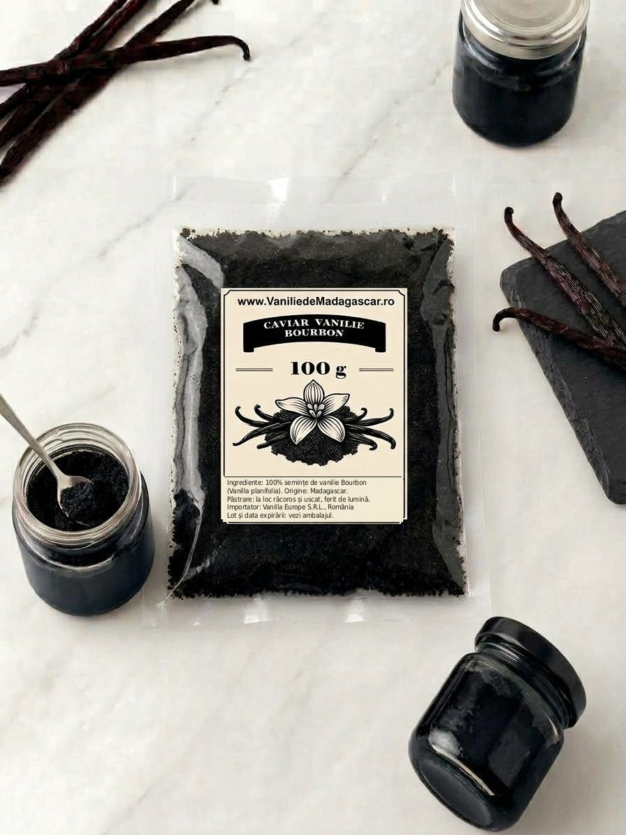 Caviar de vanilie Bourbon din Madagascar – plic Vanilie de Madagascar