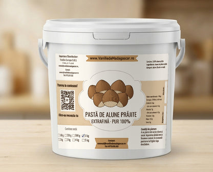 Pastă de alune prăjite pură 100%, extrafină – găletușă 1 kg Vanilie de Madagascar
