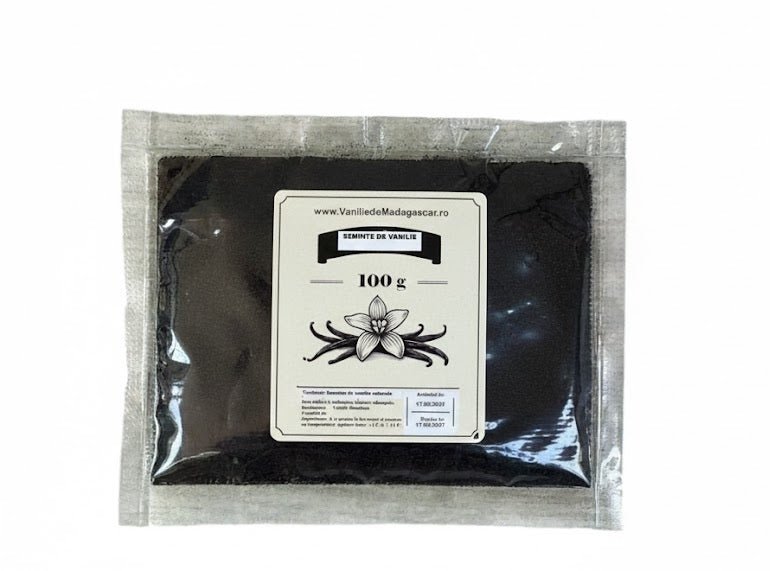 Semințe de Vanilie pentru decor (Exhausted Vanilla Seeds) – 100g - Vanilla Europe s.r.l